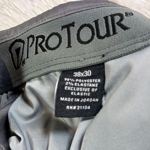 ProTour Golf/Athletic Pants. Men's 38/30. Grey. Lightweight, Stretch Waist...... - Picture 4 of 9
